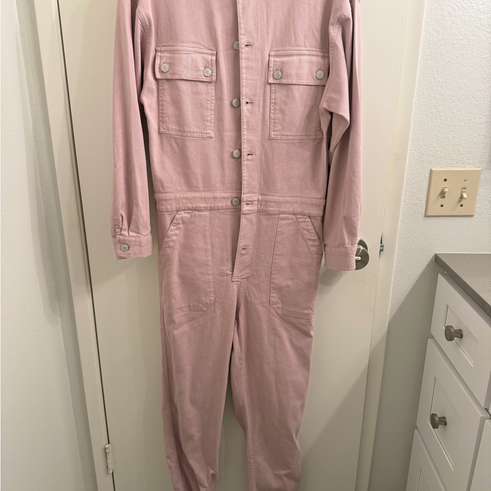 Mikuta Pink Button-Up Jumpsuit
